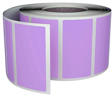 Royal Green Sticker Pastell Lila 40 mm x 19 mm rechteckige Aufkleber - 1,5 x 0,7 Zoll viereckige Etiketten im 500 Pack