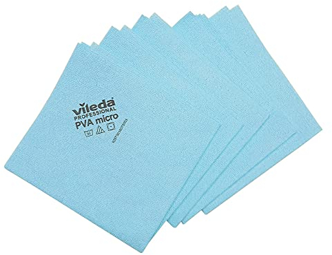 Paños multiusos Vileda PVAmicro de microfibra para una limpieza 100 % segura y eficaz (azul, 10 paños)