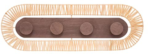 Atmosphera - Patère 4 Crochets Tropiques - rotin 76x25 cm