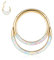 Daith Ohrringe Chirurgenstahl Segment Clicker Daith Ring Septum Piercing Schmuck 16G Weißer Opal 7mm Helix Knorpel Tragus Ohrringe Creolen Hinged Nasenring Gold Piercing Schmuck für Frauen Gilrs
