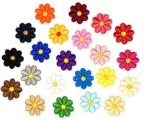 Patches Zum Aufbügeln Oder Nähen Patches Sticker Bügelaufkleber Kleidung Applikationen Bügelflicken Erwachsene Patches Bügeln Blumen Gemischte Farbe Dekorative Patches für Jeans Hosen Jacken T-Shirt