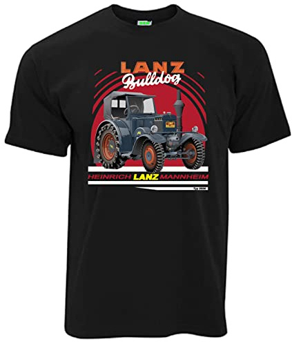 Lanz Bulldog Abbildung Typ 8506 T-Shirt, Herren, Kurzarm, Brustdruck, Trecker Traktor Schlepper Oldtimer