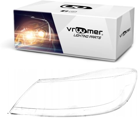 VROOMER Scheinwerferglas kompatibel mit Skoda Octavia II 1Z Facelift 2009-2013 Lichtscheibe Scheinwerfergläser Frontscheinwerfer Streuscheibe links