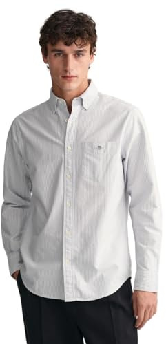 Gant Herren Reg Oxford Banker Stripe Shirt Klassisches Hemd (1er Pack)