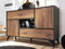 Extreme Furniture Wohnzimmerschrank mit versenkbaren Türen | Venice Sideboard 4D | 149.5 x 89 x 40 cm | Stil Modern