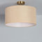 LEDKIA LIGHTING - Deckenleuchte Quitón | Eleganter Vintage-Stil | Metall mit satiniertem Gold | Verwendet 1 x E27 Leuchtmittel | Vielseitig für Wohnzimmer & Esszimmer, Beige, Metall, Textil