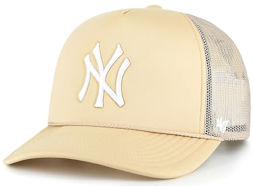 47 New Yorker Yankees Foam Trucker Snapback verstellbare Mütze Erwachsene Einheitsgröße, New York Yankees Light Gold, Einheitsgr��e