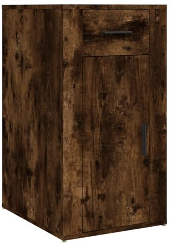 vidaXL Büroschrank, Schrank für Schlafzimmer Büro Wohnzimmer, Aktenschrank mit viel Stauraum, Schreibtischschrank Sideboard, Räuchereiche Holzwerkstoff