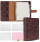 FYY Leder A5 Binder 6 Ringbuch Notizbuch,Nachfüllbares Notizbuch A5 Planer Binder mit Bindertaschen, A5 Nachfüllpapier, Leder Reisetaschebuch Journal Cover Binder Dunkelbraun Notizbuch
