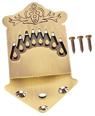 Muster Mandoline Saitenhalter Ersatz , 8 Saiten Ausgezeichnete Federmuster Mandoline Saitenhalter Bronze Farbe für Party
