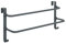 EMKE Handtuchhalter ohne Bohren, Edelstahl Handtuchhalter für Badheizkörper Handtuchtrockner mit Haken, 2 Stangen Handtuchstange für Küche und Badezimmer, 41 * 18 * 12,4cm Anthrazit