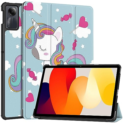 XITODA Schutzhülle für Xiaomi Redmi Pad SE 11 Zoll 2023, Flip Cover aus Leder Schutz mit Standfunktion Schutzhülle für Xiaomi Redmi Pad SE 11 Zoll Tablet, Einhorn