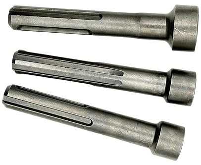 3x SDS Max Einschlagwerkzeug Setzwerkzeug Einschlaganker Tiefenerder Erdnageleintreiber Ø 16, 20, 25 mm