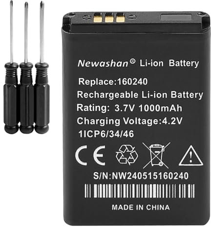 NEWASHAN Batterie 160240 Compatible avec SteelSeries Arctis Pro H Wireless 61298RX 800H Siberia 800 840 P800 Casque sans Fil Gaming Headset 1000mAh 3,7V Li-ION Pile Accu avec Tournevis