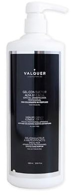 Gel conduttivo per ultrasuoni Valquer per viso e corpo. Uso professionale per radiofrequenza, epilazione laser, microcorrenti, luce pulsata e cavitazione. A base d'acqua, incolore e inodore. 2 unità.