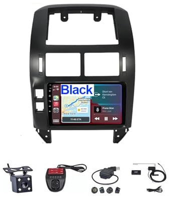 HYNMSM Radio Stereo per Auto Android 12 per Volkswagen Polo Mk4 IV 2001-2009 Touch Screen da 9 Pollici Integrato Carplay Comandi al Volante Automatico Android 4G WiFi Bluetooth 5.0 con Telecamera di