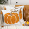 FONDUO Kissenbezug Kürbis Herbstmotiv, 2er Set Herbstdeko kopfkissenbezug Kissenhülle Herbstliche, Modern Herbst Deko Innen, Herbstdeko Pumpkin Kissen, Herbstkissen für Halloween, 43 x 43cm (C)