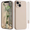 Kukiwhy Hülle für iPhone 14 Silikon mit 1 Lanyard,Microfiber-Innenfutter Dünn Hanyhülle für iPhone 14 5G Case Rundumschutz Kameraschutz stoßfeste Kratzfest Schutzhülle für iPhone 14 6.1'' Khaki