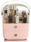 Funflow Makeup Organizer for Vanity, Skincare Organizer Makeup Storage with Lid and Drawers, Cosmetic Display Case for Vanity Organizer and Bathroom Countertop Storage, Gift for her, Baby Pink,