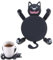 Cute Cat Coasters That Hold the Cup, 3D Print Cat Coaster with Moving Legs, Creative Animals Mug Holder, Home Coffee Table Decor, Heat Resistant Coaster for Coffee Beer Home Bar for Friends Pet Lovers