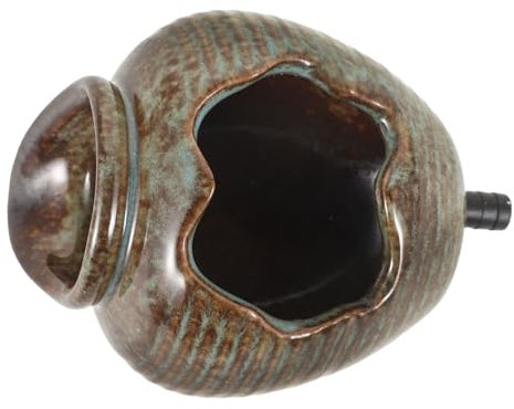 MOTHNUR Kleiner Teichbrunnen für Gartenteich Dekorative Keramikbrunnen mit Umwälzfilter Wasserspiel für Außen Gartenbrunnen für Fische und Pflanzen Design für Terrasse und Garten