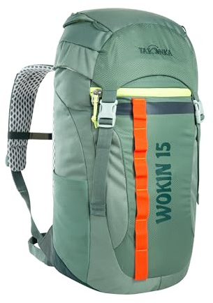 Tatonka Kinderrucksack Wokin 15L - Rucksack für Mädchen und Jungen ab 6 Jahren - Inklusive Sitzkissen und Reflektoren für gute Sichtbarkeit - Aus recycelten Materialien