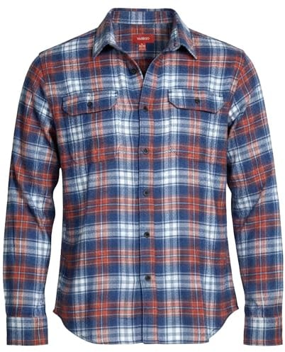 Vasego Men’s Flannel Shirt, Long Sleeve Regular Fit Cotton Lumberjack Shirt with Button-Down Pockets – Classic, Soft, and Comfortable Plaid Shirt for Everyday Wear