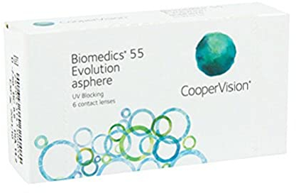 BIOMEDICS EVOLUTION CooperVision Biomedics 55 Evolution Monatslinsen weich, 6 Stück / BC 8.90 mm / DIA 14.20 mm / -4.00 Dioptrien