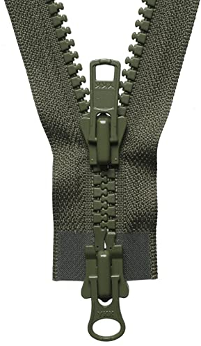 YKK Cerniera a Scorrimento bidirezionale, No. 566 Cachi, 71 cm Length