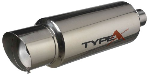 AUTO-STYLE Sportauspuff universal Typ X Racing 'DualSound' - Ø150mm - Angle Tip