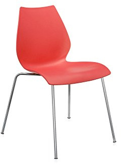 Kartell Maui Essstühle, Plastik, rot, 52 x 85 x 55 cm