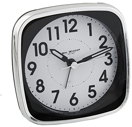 Bold Classic Non ticking Sweeping seconds Alarm Clock with Backlight and snooze