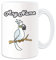 Personalisiertes Geschenk, großer weiß Kakadu Tasse (Animal Bird Design Thema, weiß) – alle Nachricht/Name auf Ihre einzigartige Tasse – Parrot