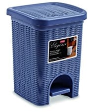 Stefanplast Elegance Bathroom Dustbin, Navy Blue, 20.5 x 20.5 x 28 cm