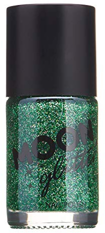 Holographic Glitter Nail Polish by Moon Glitter - Green - Sparkle and Shine Nail Varnish - 10ml