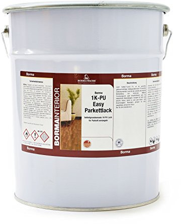 1in2 Easy PU Parkettlack Treppenlack Korkbodenlack (Matt - 30, 10 Liter)