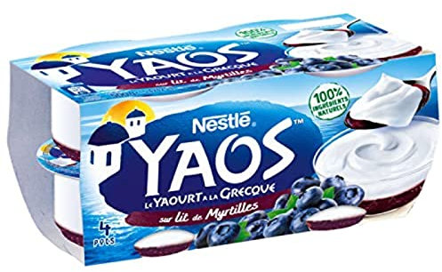 Nestlé Le Yaourt à la Grecques sur lit de myrtilles - Les 4 pots de 125g