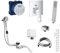 vanvilla Wannenset mit Unterputz Armatur Grohe Eurocube 2-Wege und vanvilla Handbrause, Wannen-SET G26 poliert