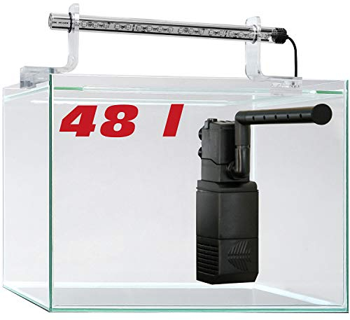 sera Scaper Cube 48 L Starterset - Modernes Nano-Aquarium (48 l) mit LED-Beleuchtung und Filter