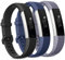Vancle 3 Pack Kompatibel für Fitbit Alta HR Armband und Fitbit Alta Armband, Verstellbares Sport Ersatzarmband für Fitbit Alta HR/Fitbit Alta (Schwarz/Marine Blau/Grau, S)