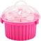 Wolfcut Muffin-Cupcake Box rund aus Kunststoff, Muffin/Cupcake Transportbox, Muffin Box geeignet für 24 Muffins/Cupcakes max. Ø6,0 cm, Muffinbox im Muffin Design