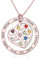 Family Tree Necklace Personalised Engraved Up to 10 Birthstones Heart Tree Of Life Pendant Mom Name Necklace for Grandma 925 Sterling Silver Rose Gold -Mothers Day Gift
