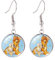 Bambi Fischhaken-Ohrring, niedlicher Hirschdruck, Foto, rund, Schmuck, Glaskuppel, Ohrringe, Geschenke für Mädchen, Glas