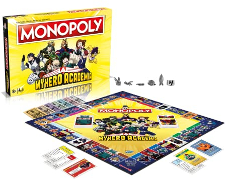 WINNING MOVES - Monopoly My Hero Academia - Jeu de société - Jeu de Plateau - Version française.