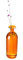 CARURLIFF Knospenvase für Dekoration, kleine Vasen für Blumen, orangefarbene Glasvase für Dekoration, Wohnzimmer, moderne Heimdekoration, Bücherregal-Dekorationen (Orange)