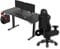 Ultradesk - Scrivania regolabile in altezza Level V2 - Scrivania elettrica per computer - 140x68 cm, per il gioco o il telelavoro - Set con tappetino per mouse XL - Nero + THRONE