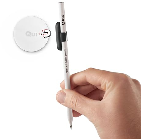 Ozio Soporte Magnético para Bolígrafos, Soporte para Bolígrafos, Clip para Lápiz con Imán, Gadgets de Escritorio, Accesorios de Oficina, Negro