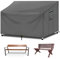 RICHIE Banküberzüge, wasserdicht, 2-Sitzer, mit Lüftungsschlitz, winddicht, UV-beständig, reißfest, 2-Sitzer-Outdoor-Bankbezug, Sofabezug (134x66x63/89 cm) – Grau