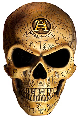 Aufkleber Omega Skull von Alchemy Sticker Fantasy Gothic Schädel ca. 13x9 cm