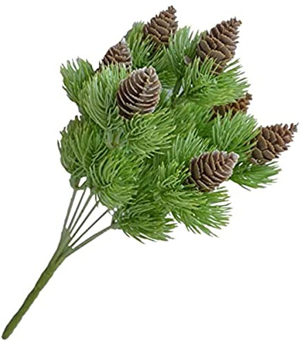 Duiaynke Sieben Zweige Faux Kiefern Zweige Kranz Simulation Pinaster Baum Zapfen Blume Weihnachten Party Home Dekoration